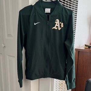 Nike Dark Green A's Logo Jacket